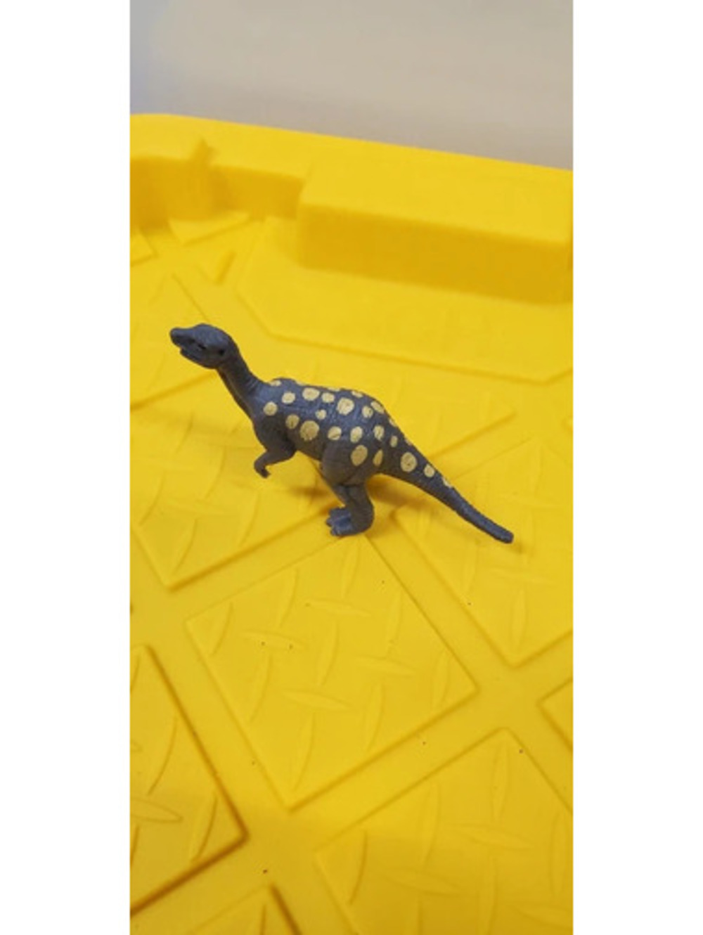 Vintage Plastic Dinosaur Toy Figure Dotted Pattern Collectible